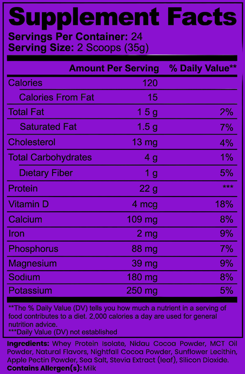 DARK AURA 100% Whey Protein Isolate (TRIPLE CHOCOLATE)