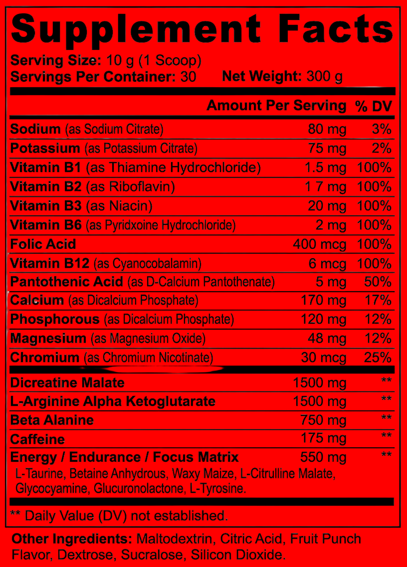 BLACK-HALO PRE-WORKOUT COMPLEX (Nightmare Punch)