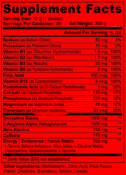 BLACK-HALO PRE-WORKOUT COMPLEX (Nightmare Punch)